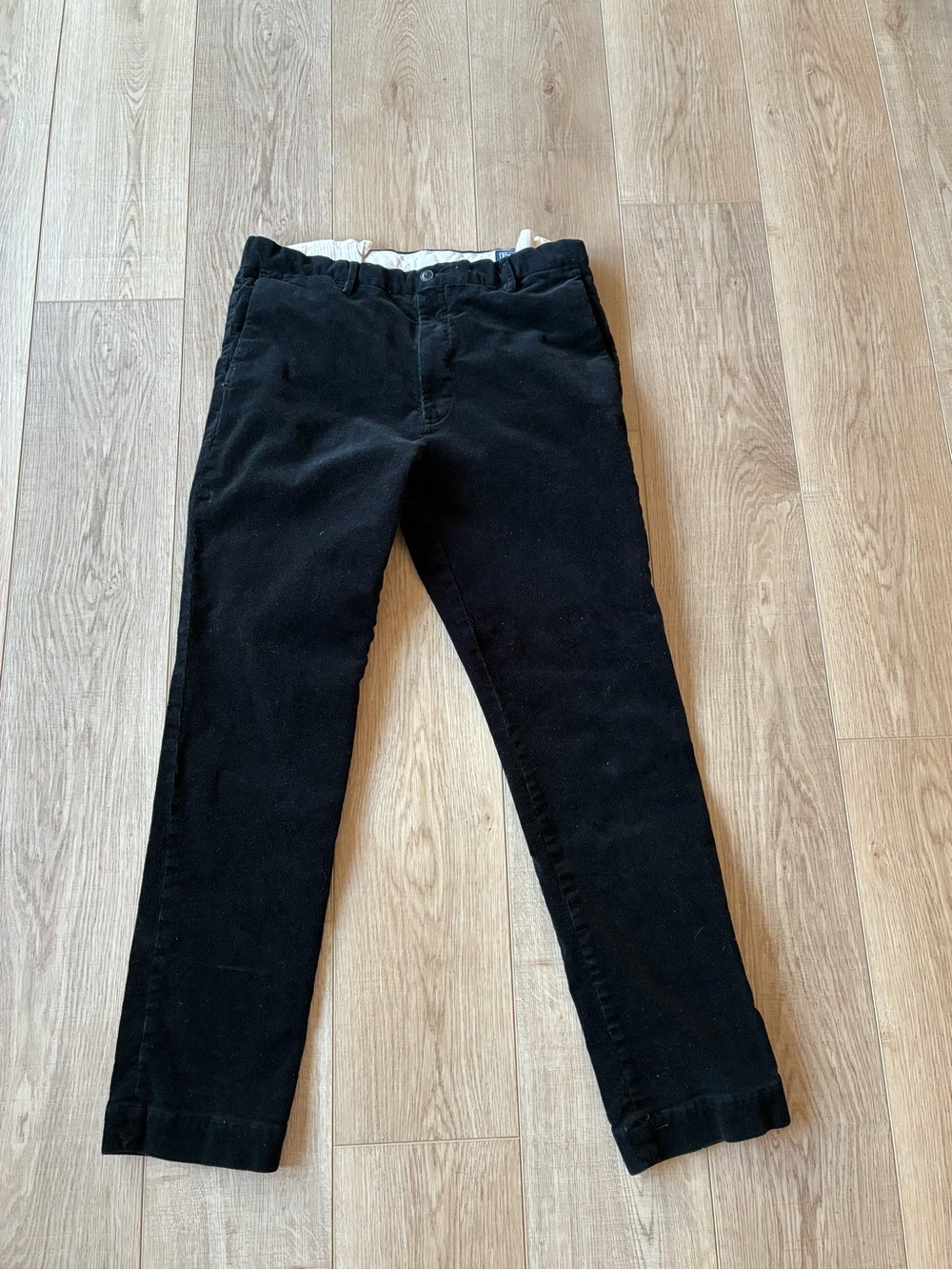 Polo by Ralph Lauren Black Corduroy Pants Men’s stretch slim fit office dress